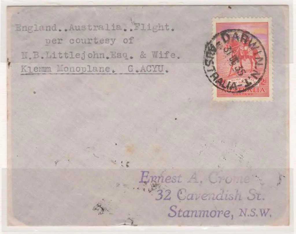 1935 (6th Nov) Darwin-Sydney by Mr & Mrs ... Image 1++