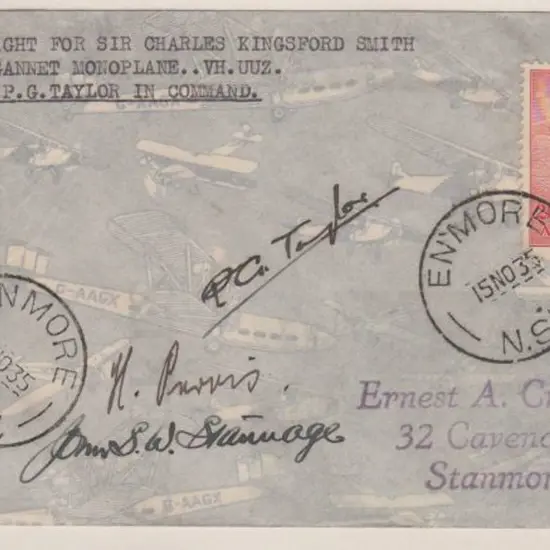 1935 (15th Nov) Sydney to Cloncurry & return ...