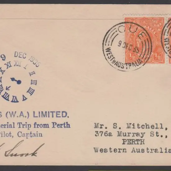 1935 (9th Dec) ditto but Cue to Perth also with ...
