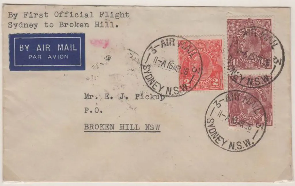 1936 (27th March) Sydney to Broken Hill WASP ... Image 1++