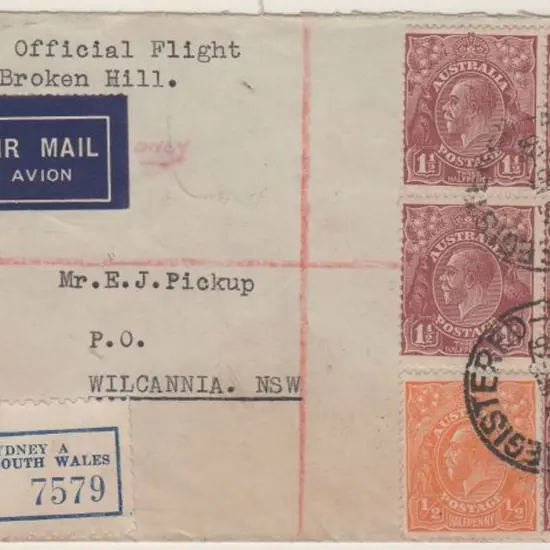 1936 (27th March) Sydney to Wilcannia intermediate ...
