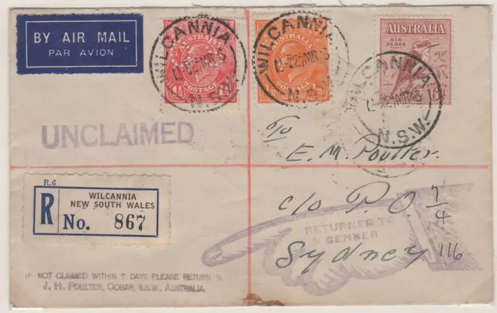 1936 (27th March) ditto but return leg. Registered ... Image 1++