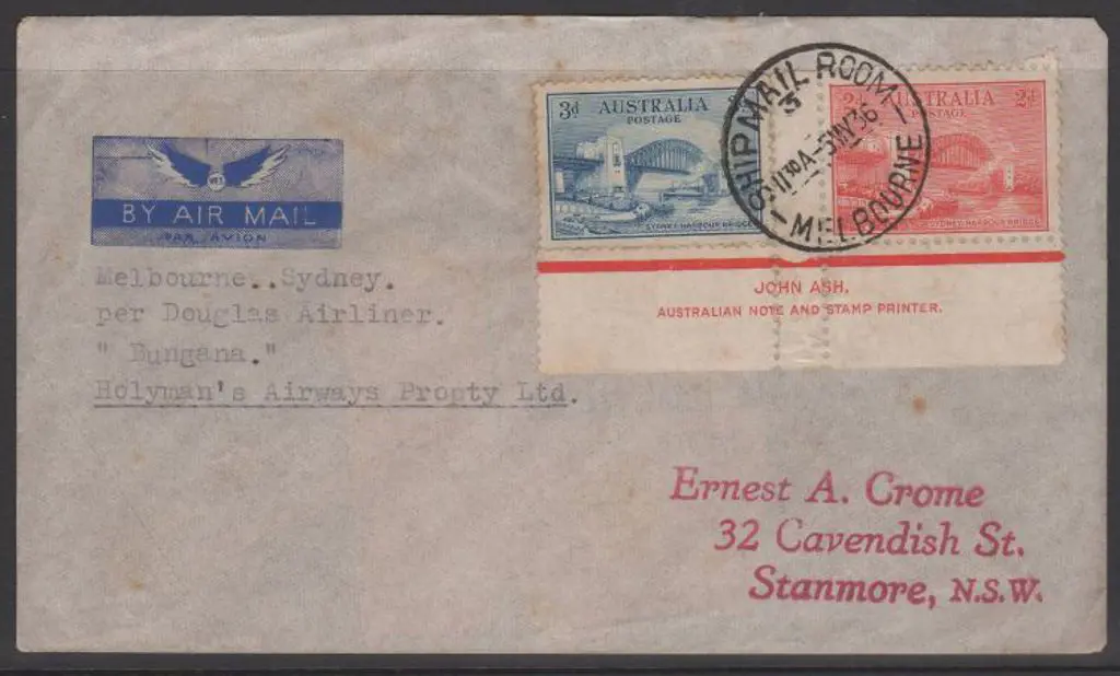 1936 (28th April) ditto but 2d & 3d SHB tied by ... Image 1++