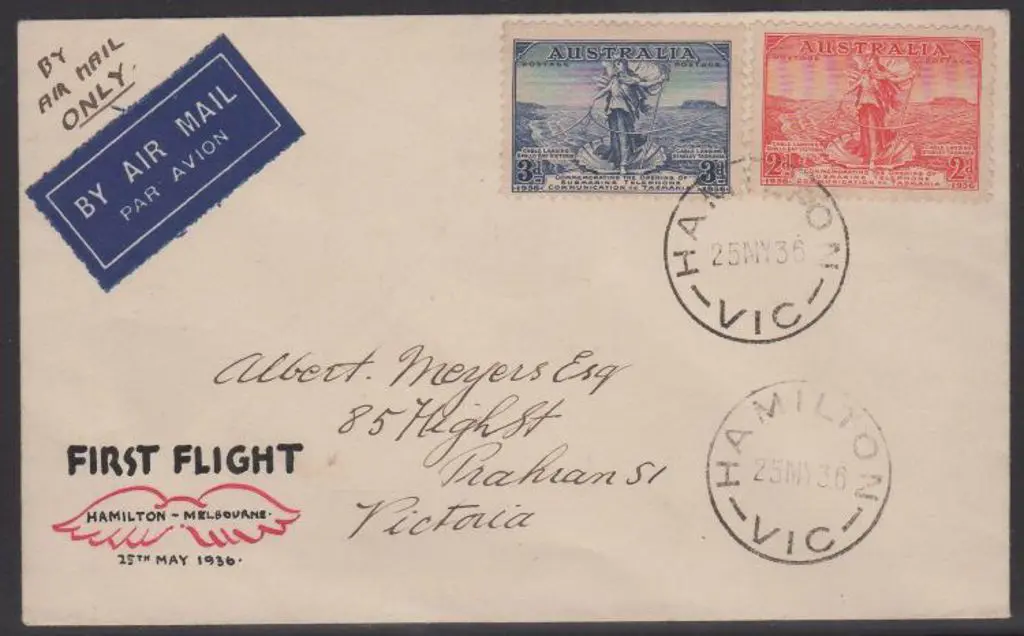 1936 (25th May) Hamilton to Melbourne Ansett ... Image 1++