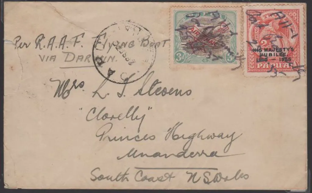1936 (1st Sept) Papua to Australia by RAAF ... Image 1++