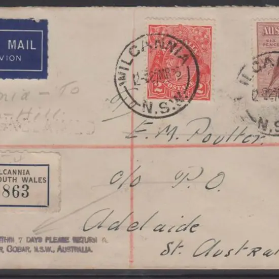 1936 (27th March) Wilcannia to Sydney to connect ...
