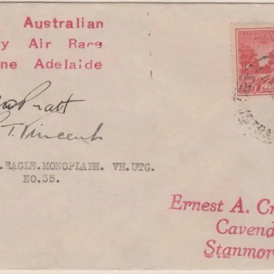 1936 (16th Dec) South Australian Centenary Air ...