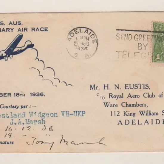 1936 (16th Dec) South Australian Centenary Air ...