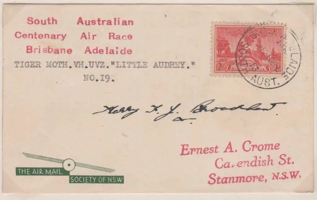 1936 (16th Dec) South Australian Centenary Air ... Image 1++