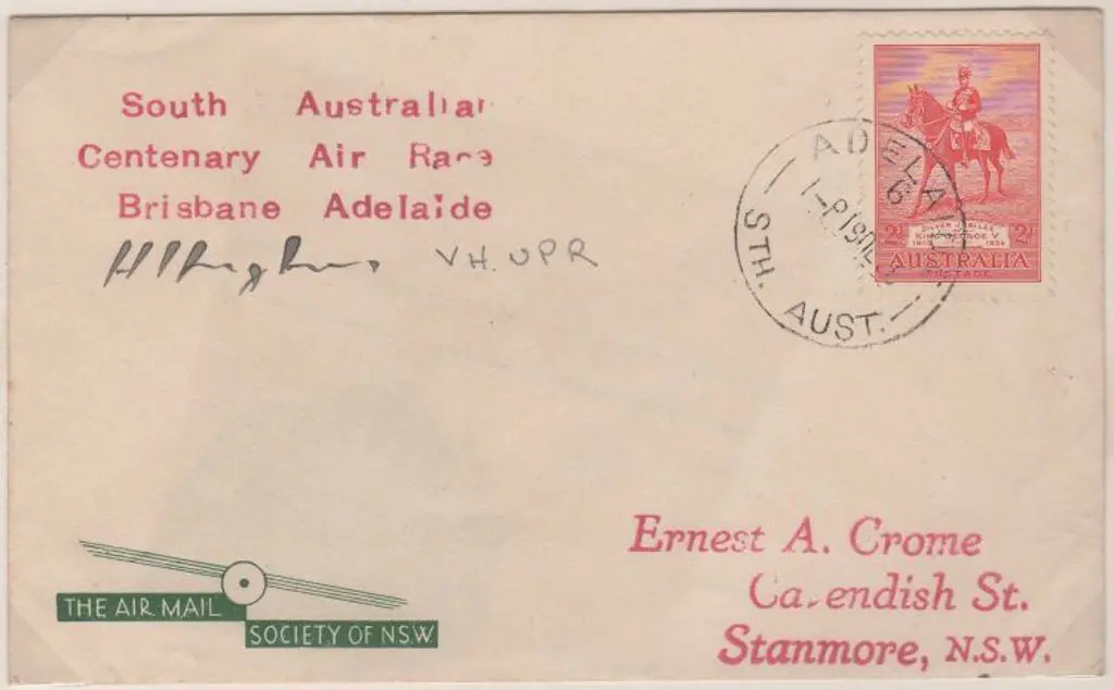 1936 (16th Dec) South Australian Centenary Air ... Image 1++
