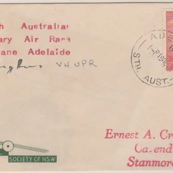 1936 (16th Dec) South Australian Centenary Air ...