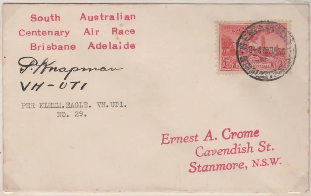 1936 (16th Dec) South Australian Centenary Air ... Image 1++