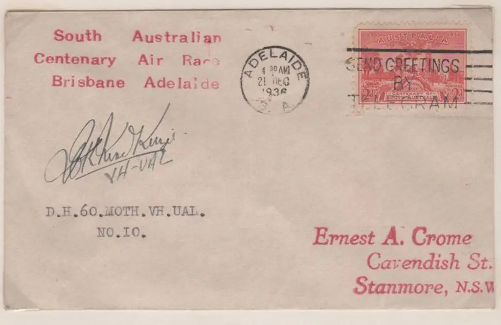 1936 (16th Dec) South Australian Centenary Air ... Image 1++