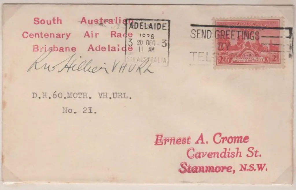 1936 (16th Dec) South Australian Centenary Air ... Image 1++