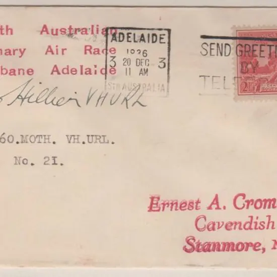 1936 (16th Dec) South Australian Centenary Air ...