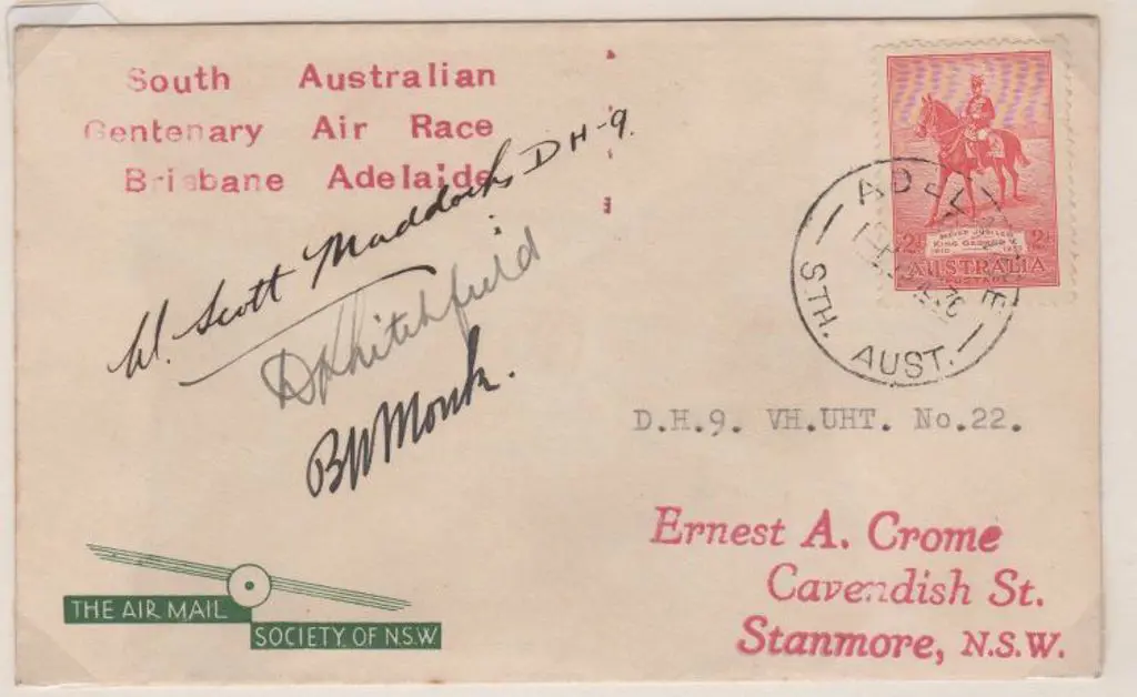 1936 (16th Dec) South Australian Centenary Air ... Image 1++