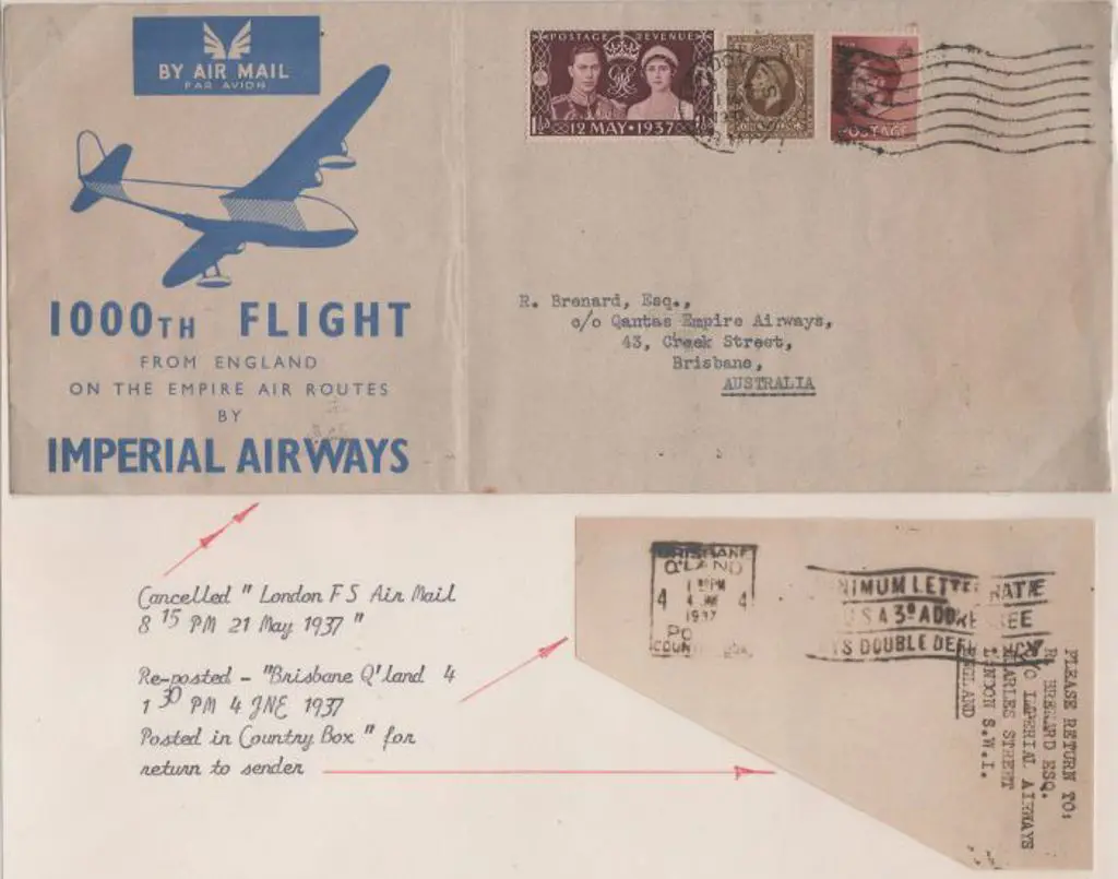 1937 (21st May) England to Australia Imperial ... Image 1++