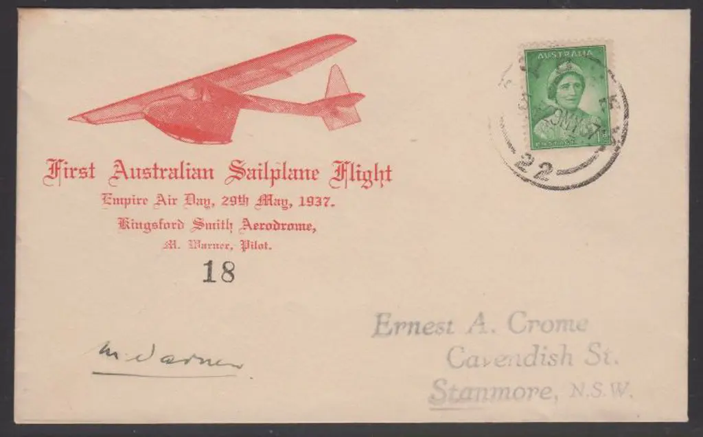 1937 (29th May) First Sydney sailplane flight by M ... Image 1++