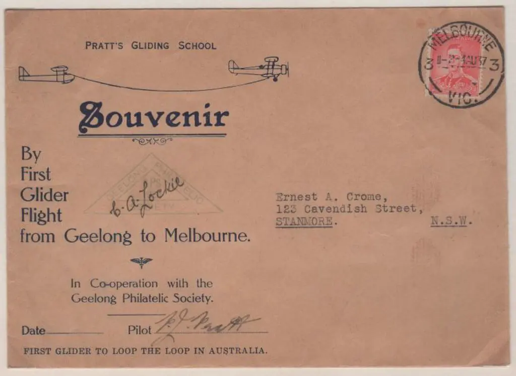 1937 (4th Aug) Geelong to Melbourne first glider ... Image 1++