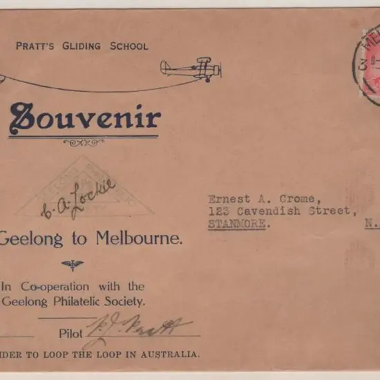 1937 (4th Aug) Geelong to Melbourne first glider ...
