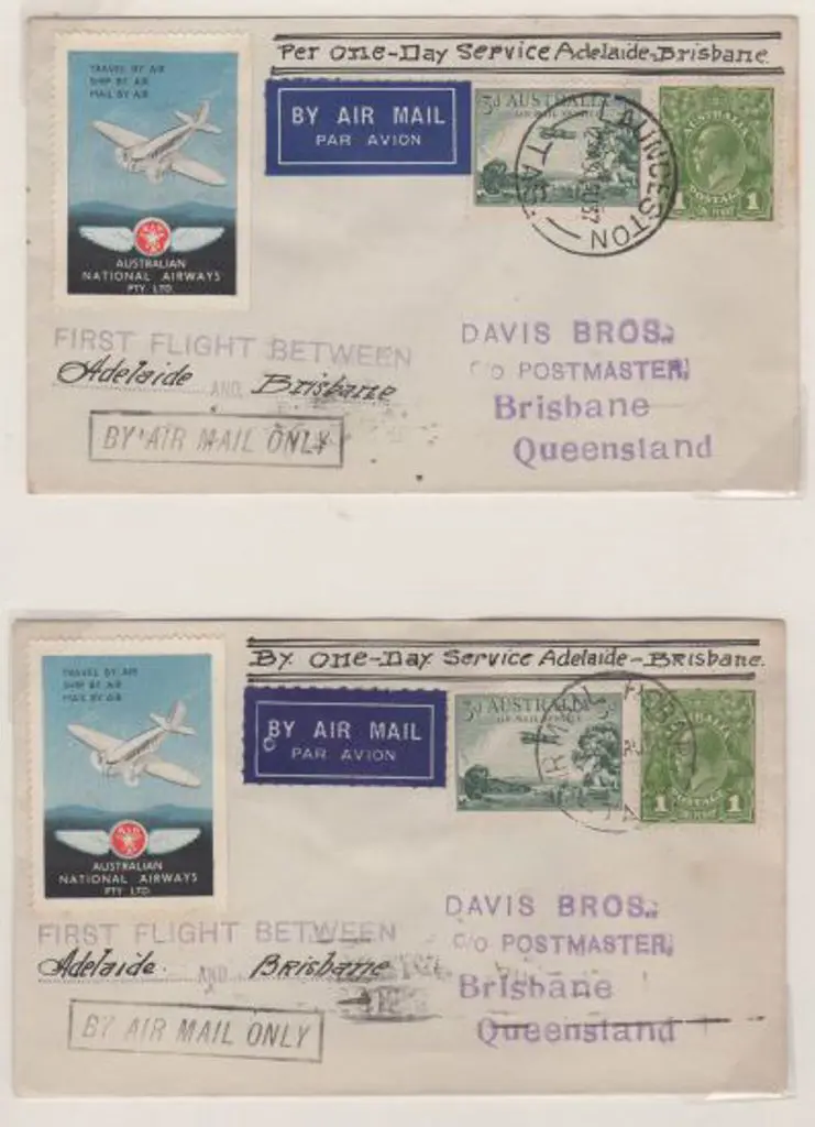 1937 (30th Aug) ditto but the Adelaide to Brisbane ... Image 1++