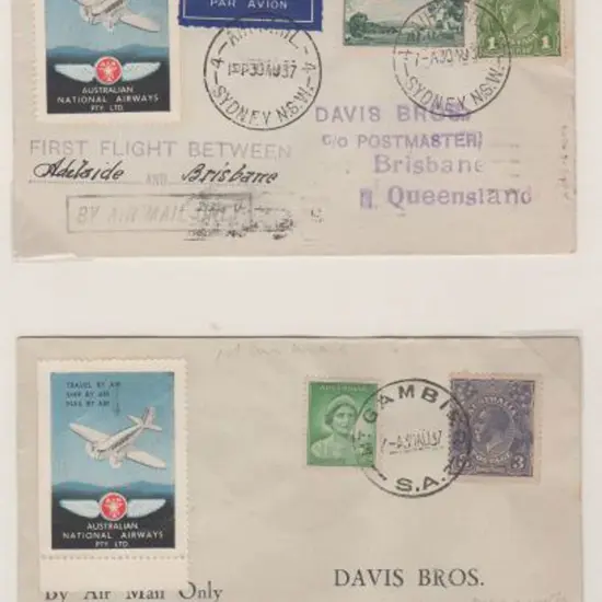 1937 (30th Aug) ditto & also with ANA vignettes ...