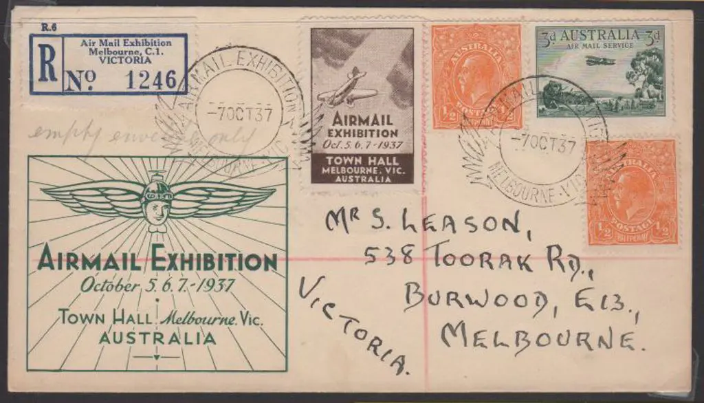 1937 (5-7 Oct) ditto but single printed cover, ... Image 1++