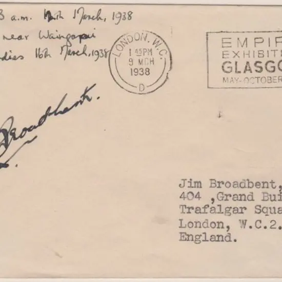 1938 (12th March) England to Dutch East Indies but ...
