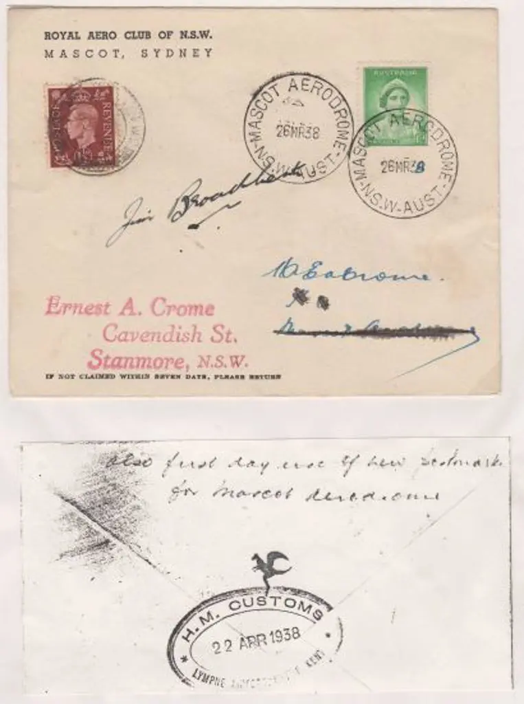1938 (18th April) ditto but an EA Crome addressed ... Image 1++