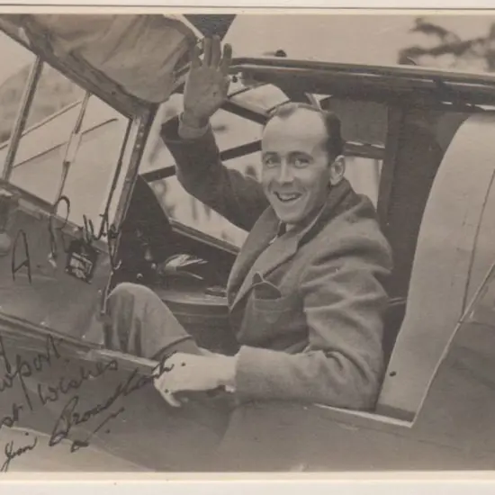 1938 Harry Broadbent in his aircraft cockpit ...