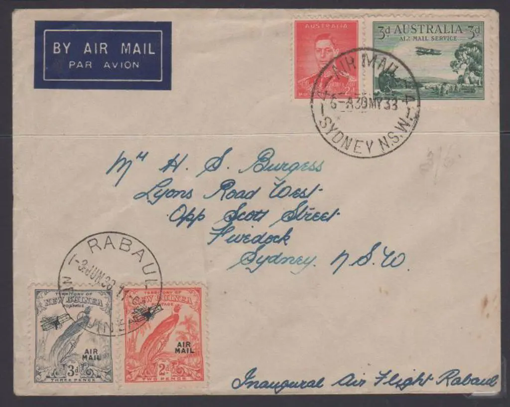 1938 (30th May) ditto but Airmail env with 3d ... Image 1++