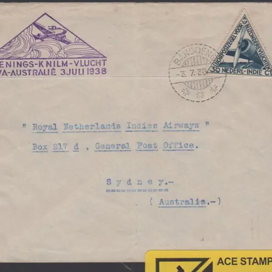 1938 (3 July) ditto but plain env also with 30c ...