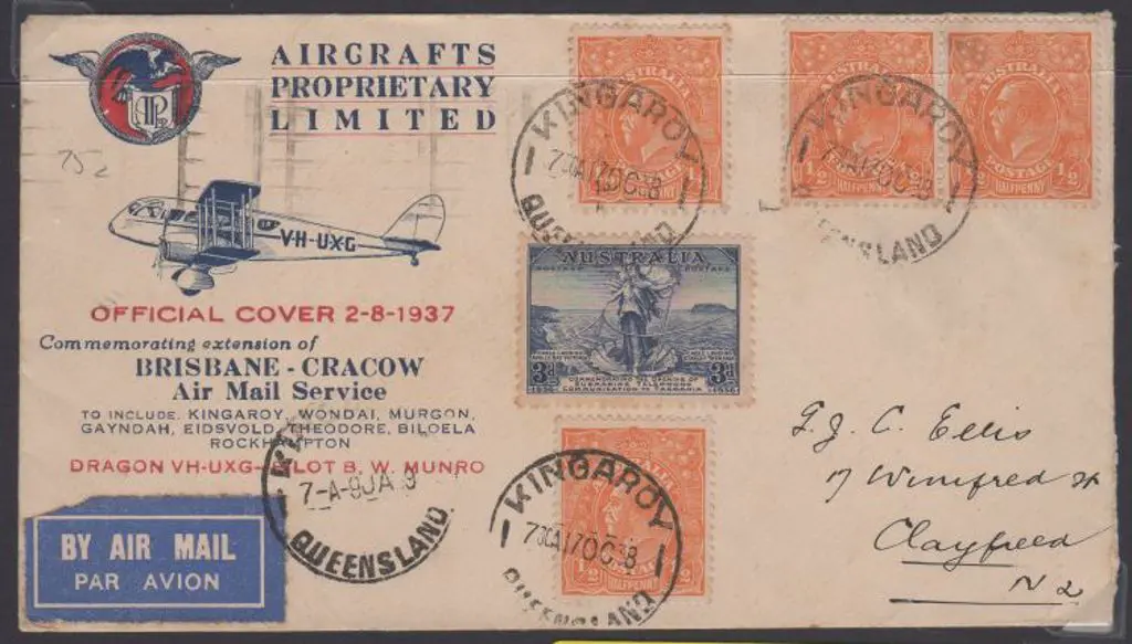 1939 (9th Jan) Brisbane to Kingaroy inaugural ... Image 1++