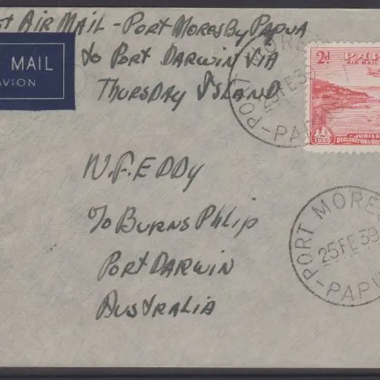 1939 (25th Feb) Papua to Australia First Air Mail ...