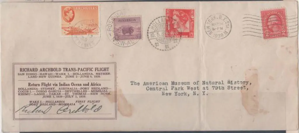 1939 (3rd June) USA to USA via Australia, ... Image 1++