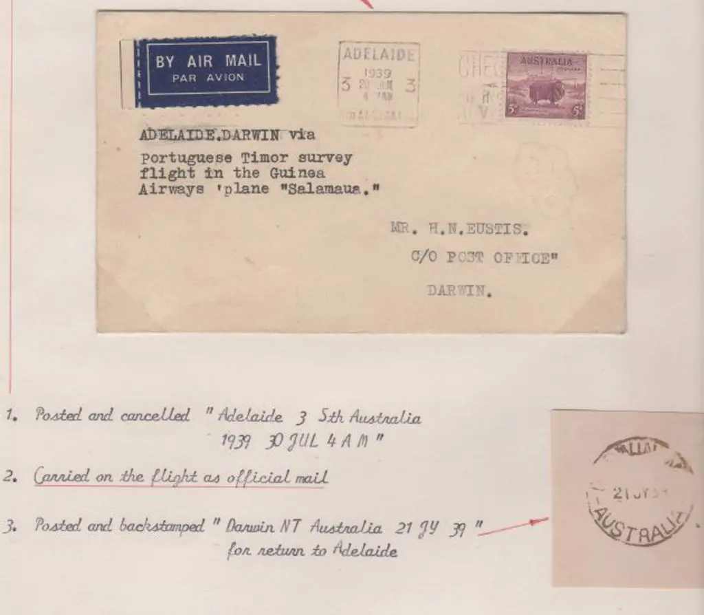 1939 (22nd July ) Adelaide to Darwin intermediate ... Image 1++