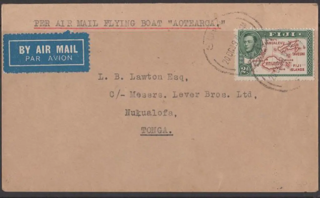 1939 (16th Aug) Fiji to Tonga by Flying Boat ... Image 1++