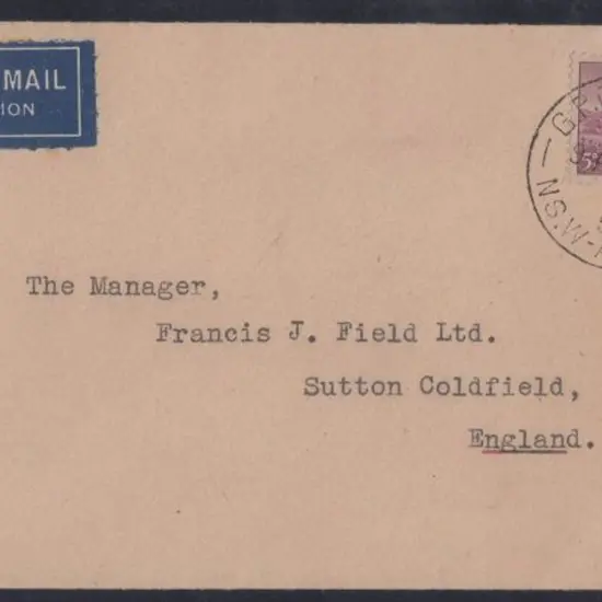 1939 (29th Aug) Australia to England last "All Up" ...