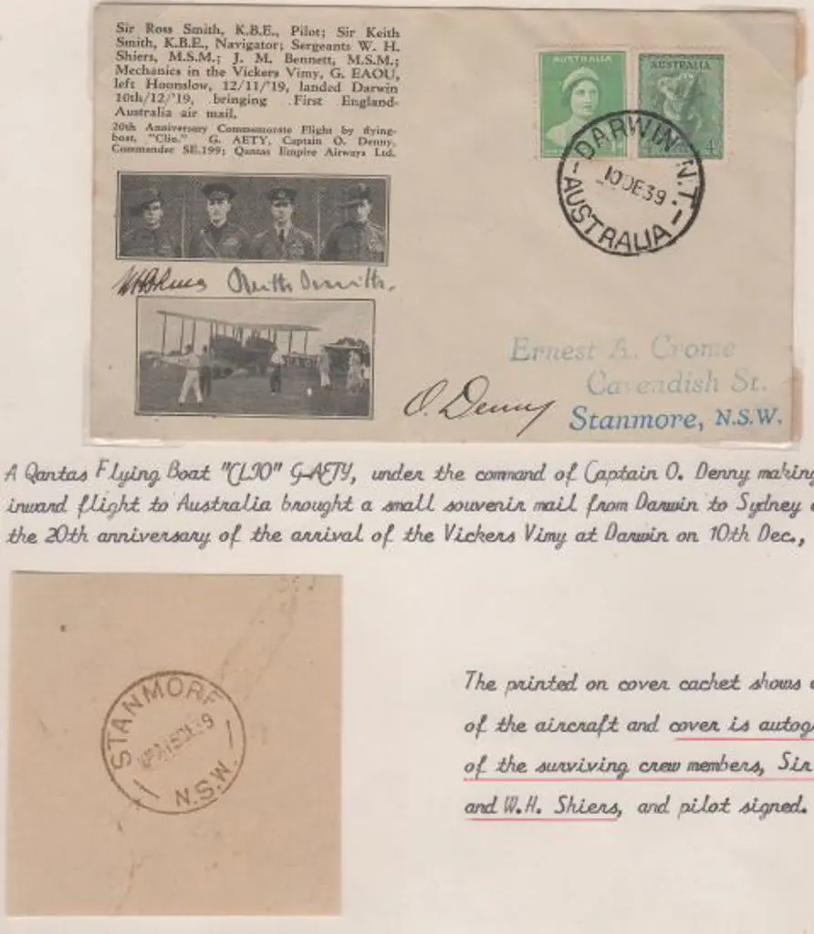 1939 (10th Dec) ditto but with 1d QM & 4d Koala ... Image 1++