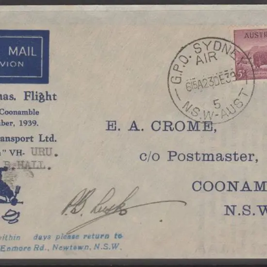1939 (23rd Dec) Sydney to Coonamble Christmas ...