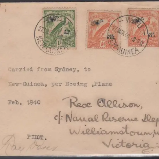 1940 (27th March) Australia to New Guinea by ...
