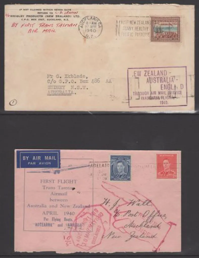 1940 (30th Apr) New Zealand to Australia & return ... Image 1++