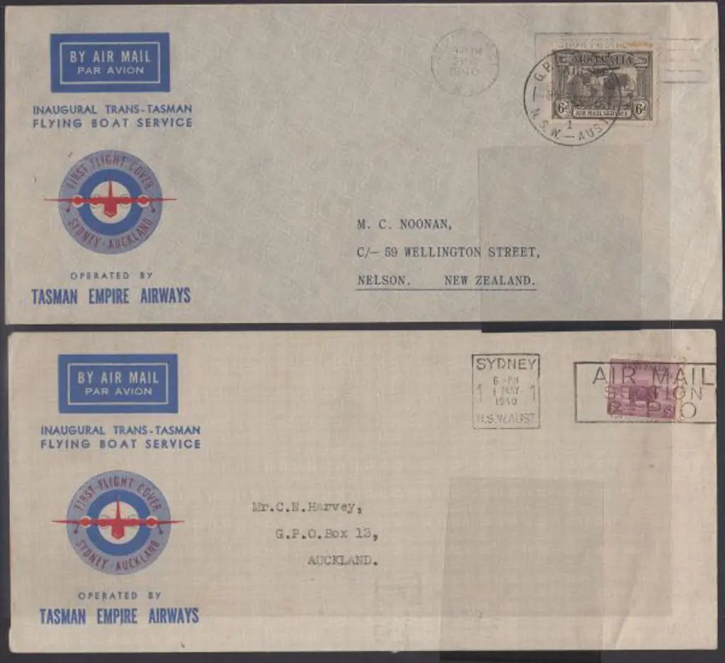 1940 (30th Apr) Australia to New Zealand TEAL ... Image 1++