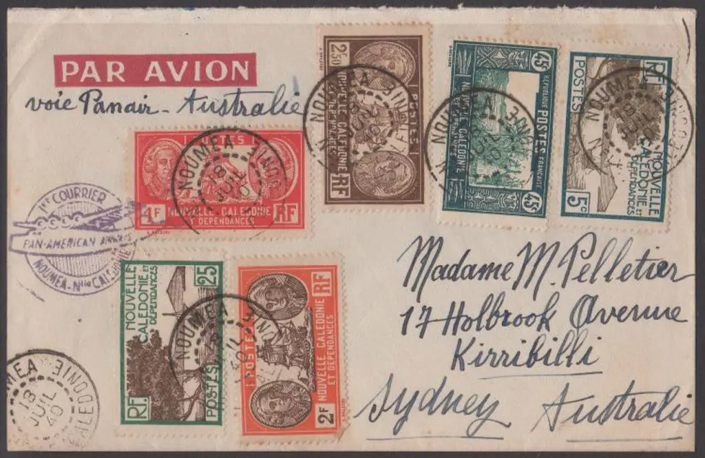 1940 (16th July) Noumea to Sydney intermediate ... Image 1++
