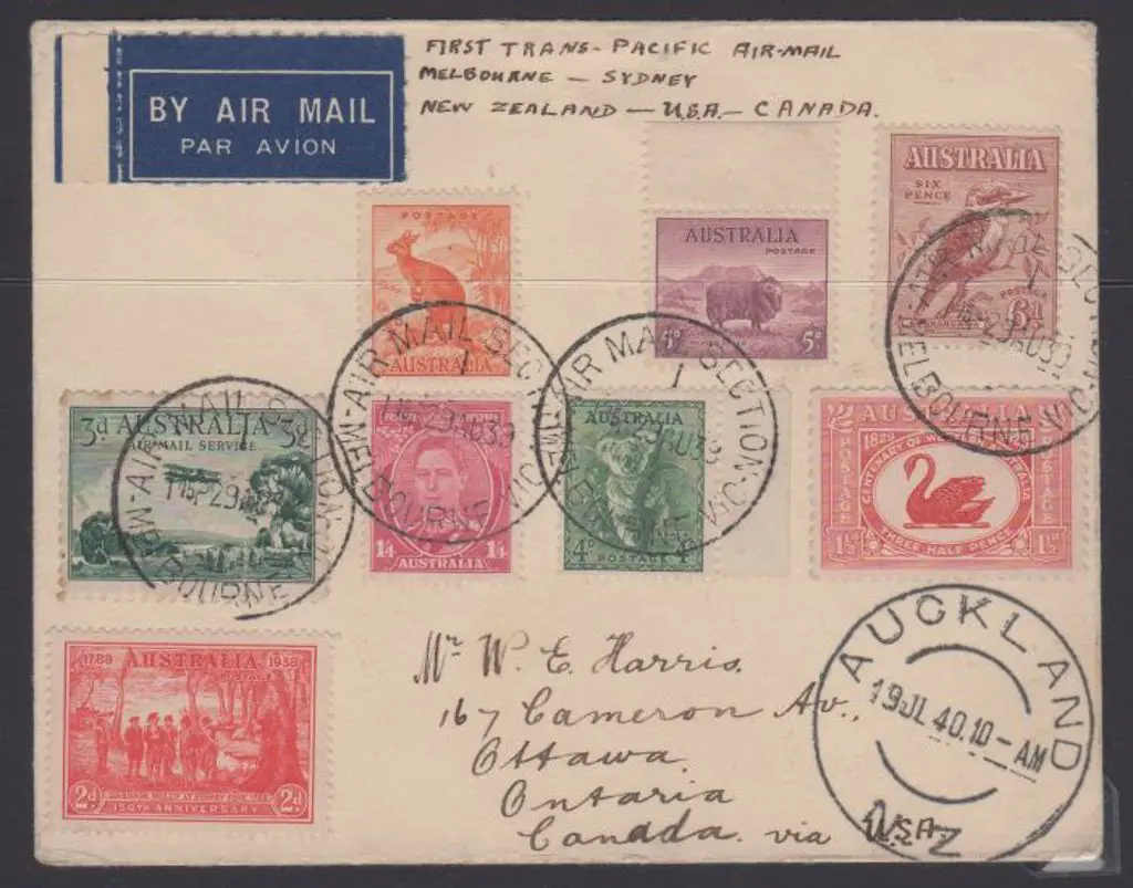 1940 (16th July) Australia to New Zealand to USA ... Image 1++