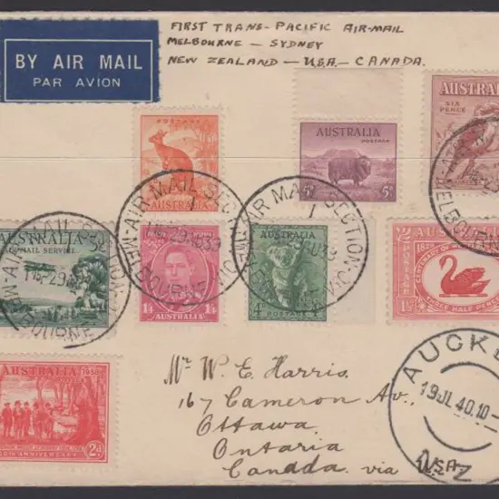 1940 (16th July) Australia to New Zealand to USA ...