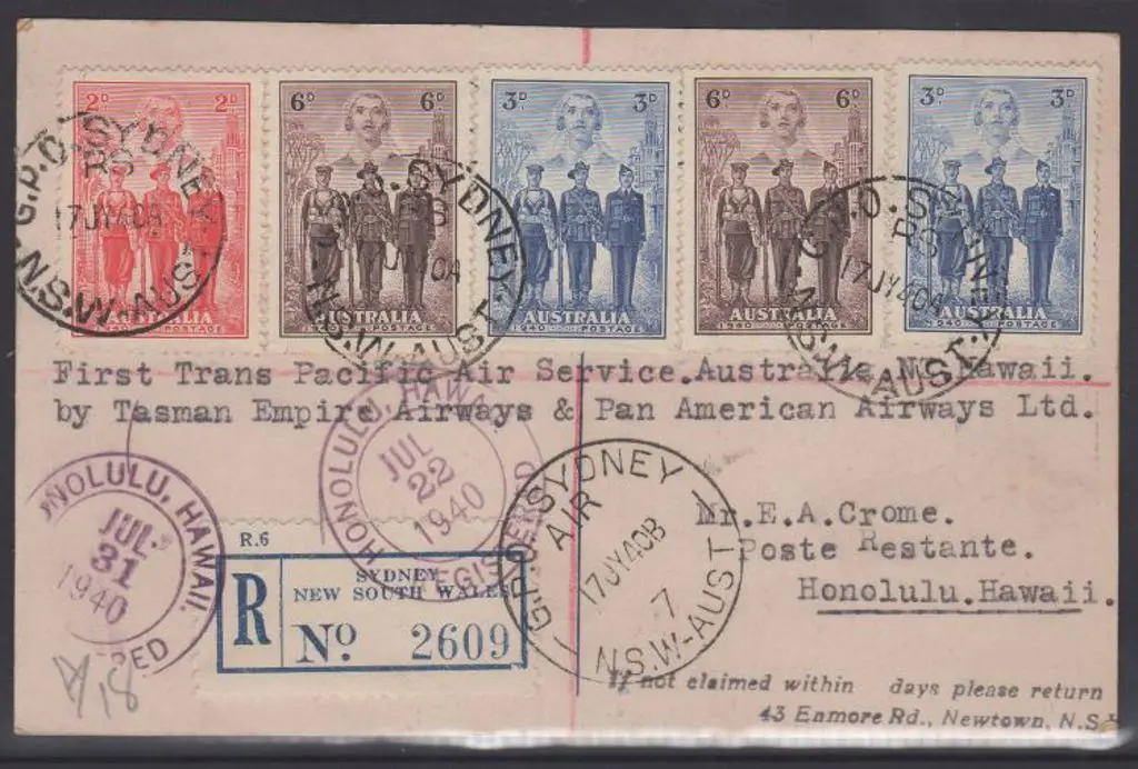 1940 (16th July) Sydney to Hawaii via Auckland ... Image 1++
