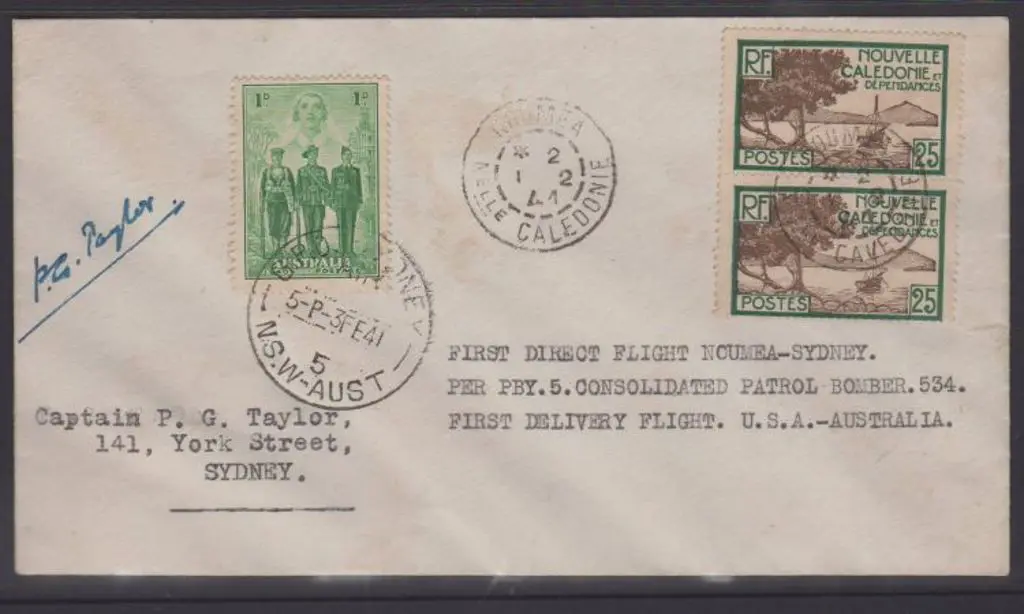 1941 (2nd Feb) New Caledonia to Australia Catalina ... Image 1++