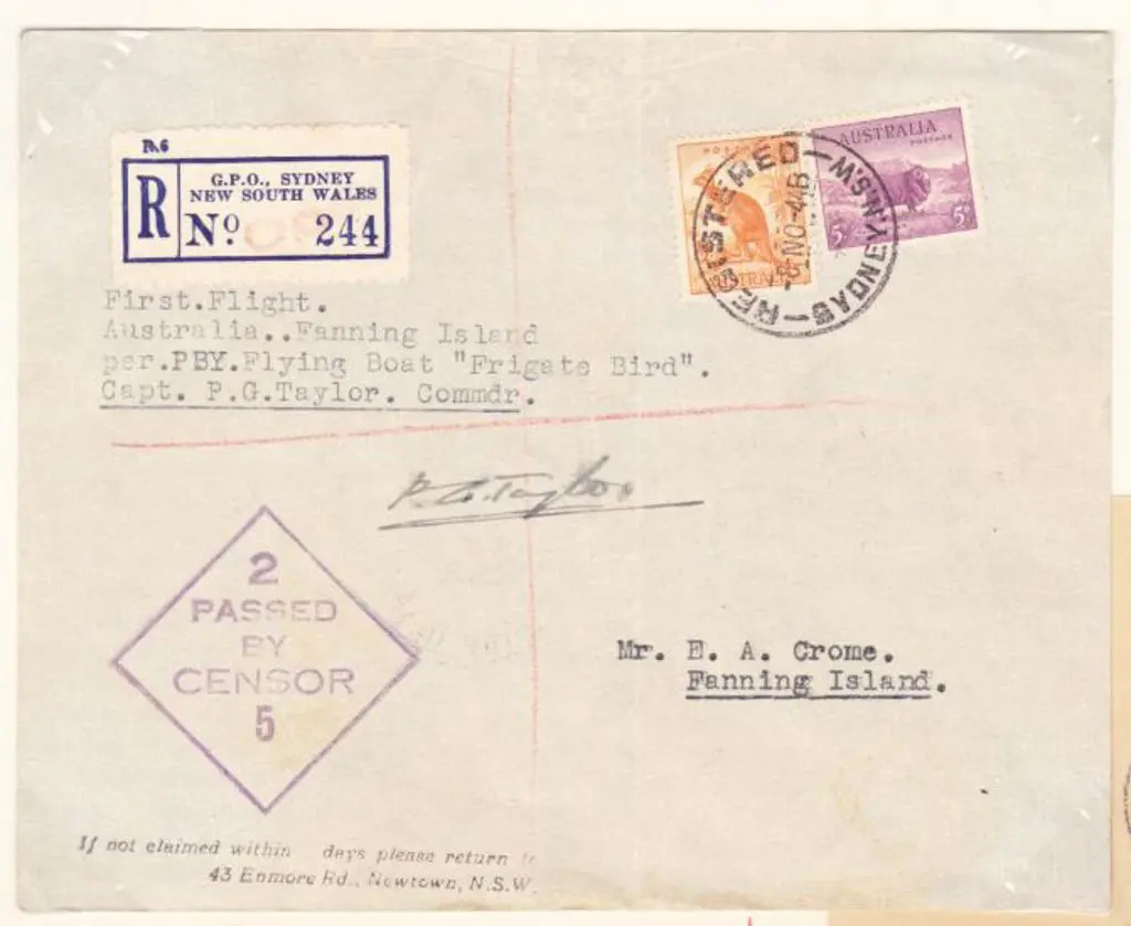 1944 (8th Nov) Australia to Fanning Island First ... Image 1++