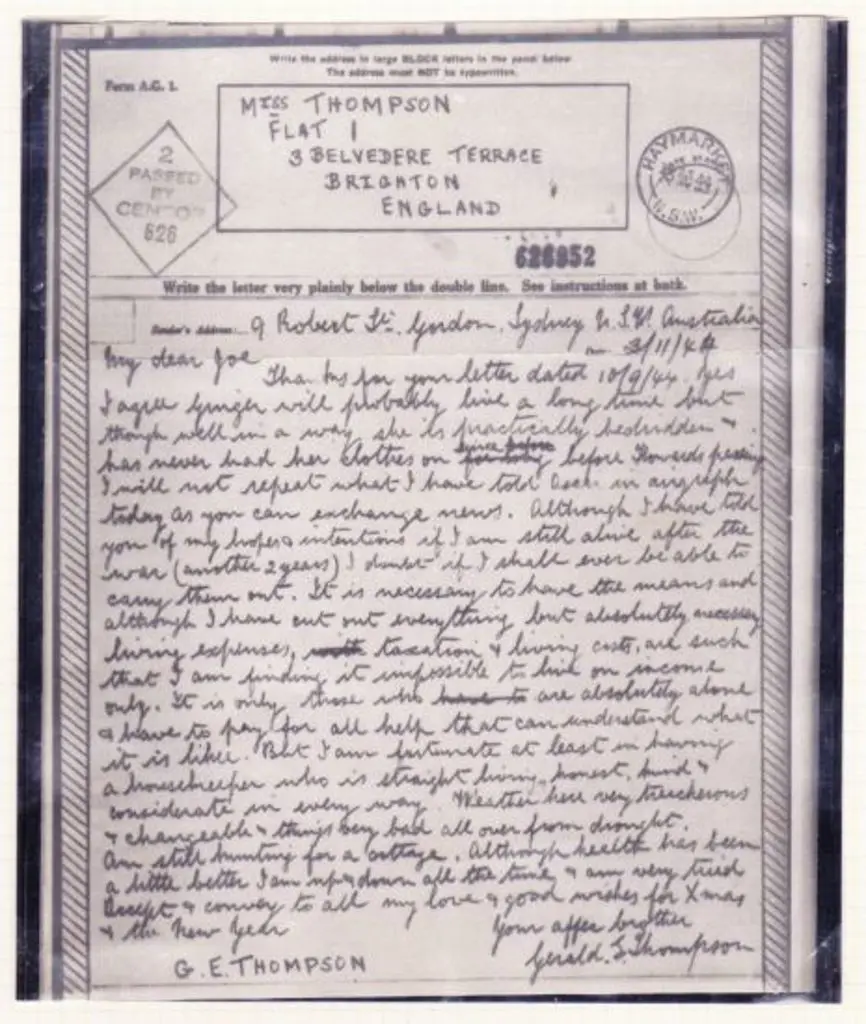 1944 (10th Nov) Airgraph dated 3rd November 1944 ... Image 1++